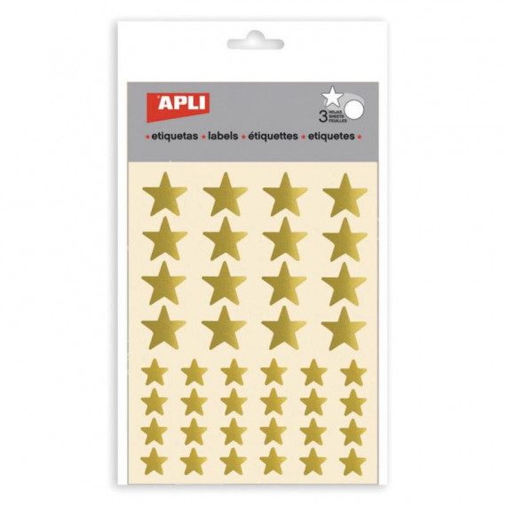Gomets APLI de Estrellas Color Oro 11805