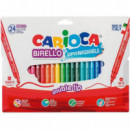 Rotulador CARIOCA Birello con Doble Punta 24 Unidades