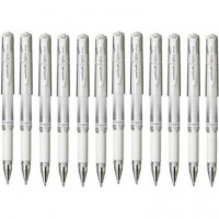 Bolígrafo de Tinta Gel UNI-BALL Signo UM153 1.0 Blanco