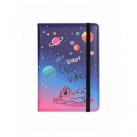 Cuaderno A5 con Banda Stitch Black Chill  DISNEY STITCH - Guanxe Atlantic Marketplace