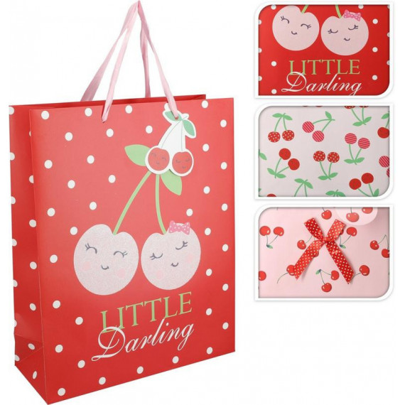Bolsa de Regalo Cereza Mediana 3 Modelos Surtidos