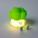 Lámpara Led FOODIEMALS Brócoli con Luz Nocturna y Soporte para Móvil