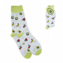 Calcetines de Algodón con Diseño de Frutas