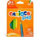 Lápices de Colores CARIOCA Baby Ergonómicos 10 Unidades