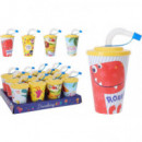 Vaso con Pajita Infantil 4 Modelos Surtidos
