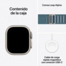 Apple Watch Ultra 3 GPS + Cellular 49mm Natural Titanium Case with Light Blue L (MEWP4QL/A)
