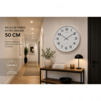 Reloj de Pared Timemark CL250BN Blanco Extra Grande 50 cm