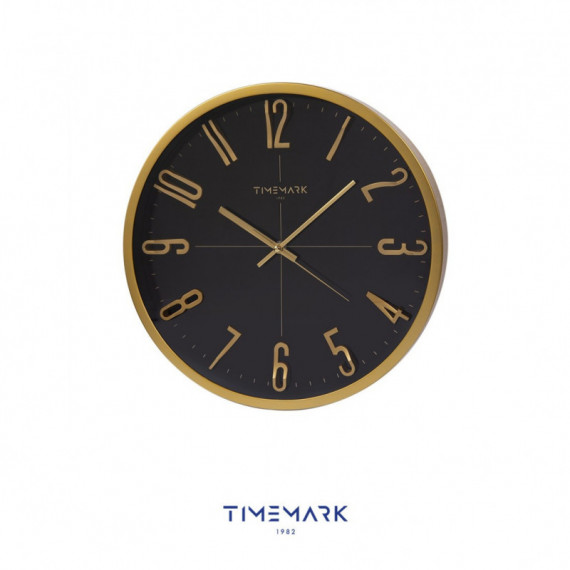 Reloj de Pared Timemark CL28 Negro y Dorado de 34 cm