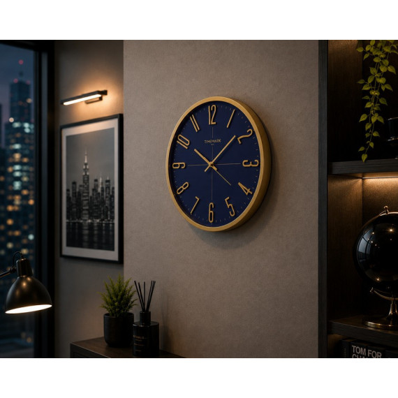 Reloj de Pared Timemark CL28 Negro y Dorado de 34 cm - Guanxe Atlantic Marketplace
