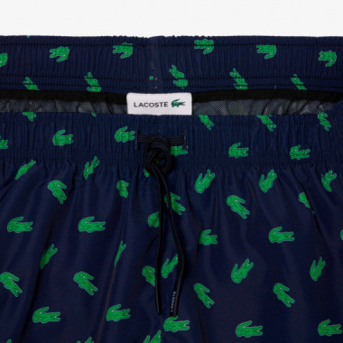 Short de Ba&ntilde;o con Estampado de Cocodrilos  LACOSTE