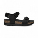 Sandalia Velcro/argolla Grass Negro  PANAMA JACK