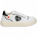 Corazon Negro Deportivo Blanco  LOVE MOSCHINO