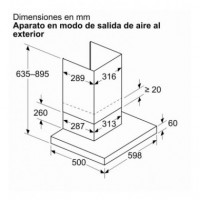 Campana Decorativa BOSCH DWB67DN60 60CM Clase A++