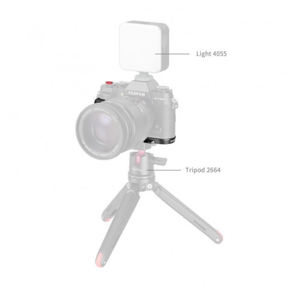 SMALLRIG Empuñadura en L 4783C para Fujifilm X-T50 (silicona/negra)