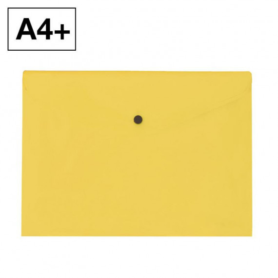 Sobres de Polipropileno A4 Plus con Broche Amarillo Tierra