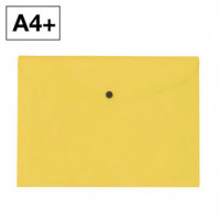 Sobres de Polipropileno A4 Plus con Broche Amarillo Tierra
