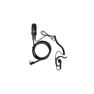 KOMUNICA Micro Auricular Profesional  Robusto PWR-2402 Para Kenwood 2P Negro