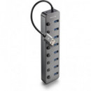 NGS Hub USB 8 Puertos 3.0 5GBPS con Interruptor y Alimentacion Ihub