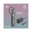 NGS Hub USB 8 Puertos 3.0 5GBPS con Interruptor y Alimentacion Ihub