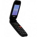 MAXCOM Telefono Movil Basico Con Tapa MM828 Negro
