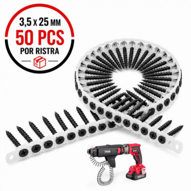 Ristra de Tornillos 50 Pcs 3.5X25MM 1.000 Pcs/caja AC1802 AICER