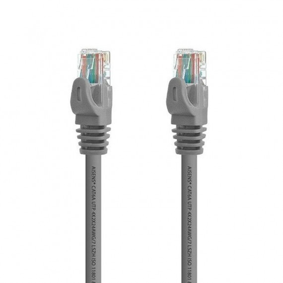 AISENS Cable de Red RJ45 Utp A145-0324 CAT6A/ 25CM/  Gris