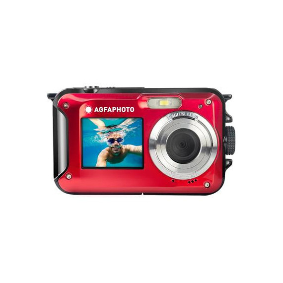 Agfa Camara Digital Compact Cam WP8000 24MPX, Sumergible hasta 3MTRS Rojo  AGFAPHOTO