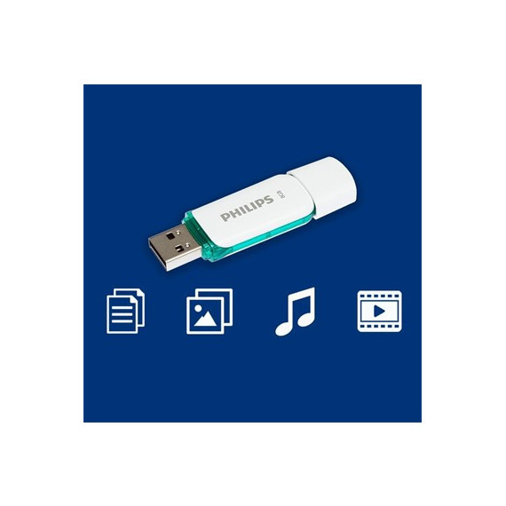 PHILIPS Pendrive 8GB 2.0 Blanco Snow - Guanxe Atlantic Marketplace