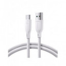 JOYROOM Cable Datos Tipo C/m a USB a 100W 1MTR A34 (conexion Verde) Blanco