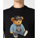 Camiseta Guess Teddy Bear negra
