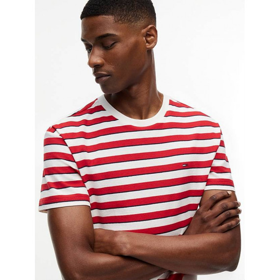 Tjm Reg Ess Stripe Ss Tee Ancient White  TOMMY JEANS