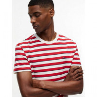 Tjm Reg Ess Stripe Ss Tee Ancient White  TOMMY JEANS