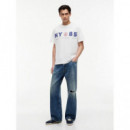 Tjm Rlx Crest 1985 Ss Tee Ecru  TOMMY JEANS