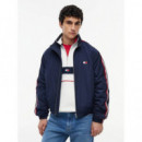 Tjm Tape Essential Jacket Dark Night Nav  TOMMY JEANS