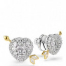 Pendientes de Botón Idyllia Corazón  SWAROVSKI