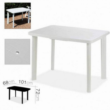 Mesa de Jard&iacute;n Faretto Blanca 101x68x72 cm