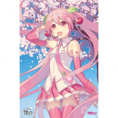 Poster Maxi 91,5 X 61 fsc mix Flor De Cerezo Hatsune Miku