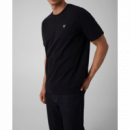 Camiseta GUESS Negra Logotipo Triángulo