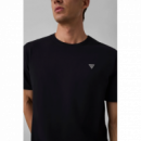 Camiseta GUESS Negra Logotipo Triángulo