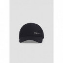Gorra baseball en sarga de viscosa con logo 3D y cierre ajustable de Antony Morato
