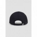 Gorra baseball en sarga de viscosa con logo 3D y cierre ajustable de Antony Morato
