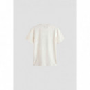 Camiseta Regular Fit en Algodón con Logo Efecto Rizo de ANTONY MORATO