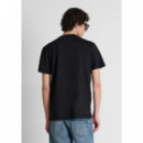 Camiseta Regular Fit en Algodón con Logo Efecto Rizo de ANTONY MORATO