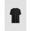 Camiseta Regular Fit en Algodón con Logo Efecto Rizo de ANTONY MORATO