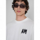 Camiseta Relaxed Fit en Algodón con Estampado Logo Delante y en la Espalda de ANTONY MORATO