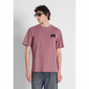 Camiseta Relaxed Fit en Algodón con Estampado Logo Delante y en la Espalda de ANTONY MORATO