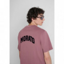 Camiseta Relaxed Fit en Algodón con Estampado Logo Delante y en la Espalda de ANTONY MORATO