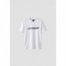Camiseta Relaxed Fit en Algodón con Estampado Relieve Delante y en la Espalda de ANTONY MORATO