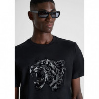 Camiseta Regular Fit en Algodón con Gráfico Animal de ANTONY MORATO