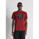 Camiseta Regular Fit en Algodón con Gráfico Animal de ANTONY MORATO
